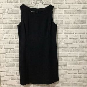 NWT Lafayette 148 Sleeveless Classic Black Wool Dress with Slit Pockets …